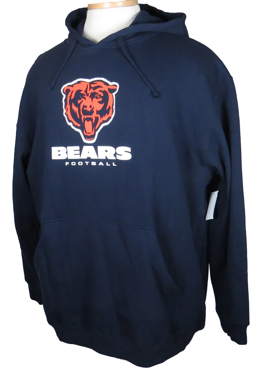 Majestic Chicago Bears Navy Blue Hoodie 3X, 4X, 5X 3 Majestic Chicago Bears Navy Blue Hoodie 3X, 4X, 5X