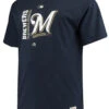 Majestic Brewers Navy Logo Tee 3X -Fanatics Shop Brewers 1 19927.1534509144