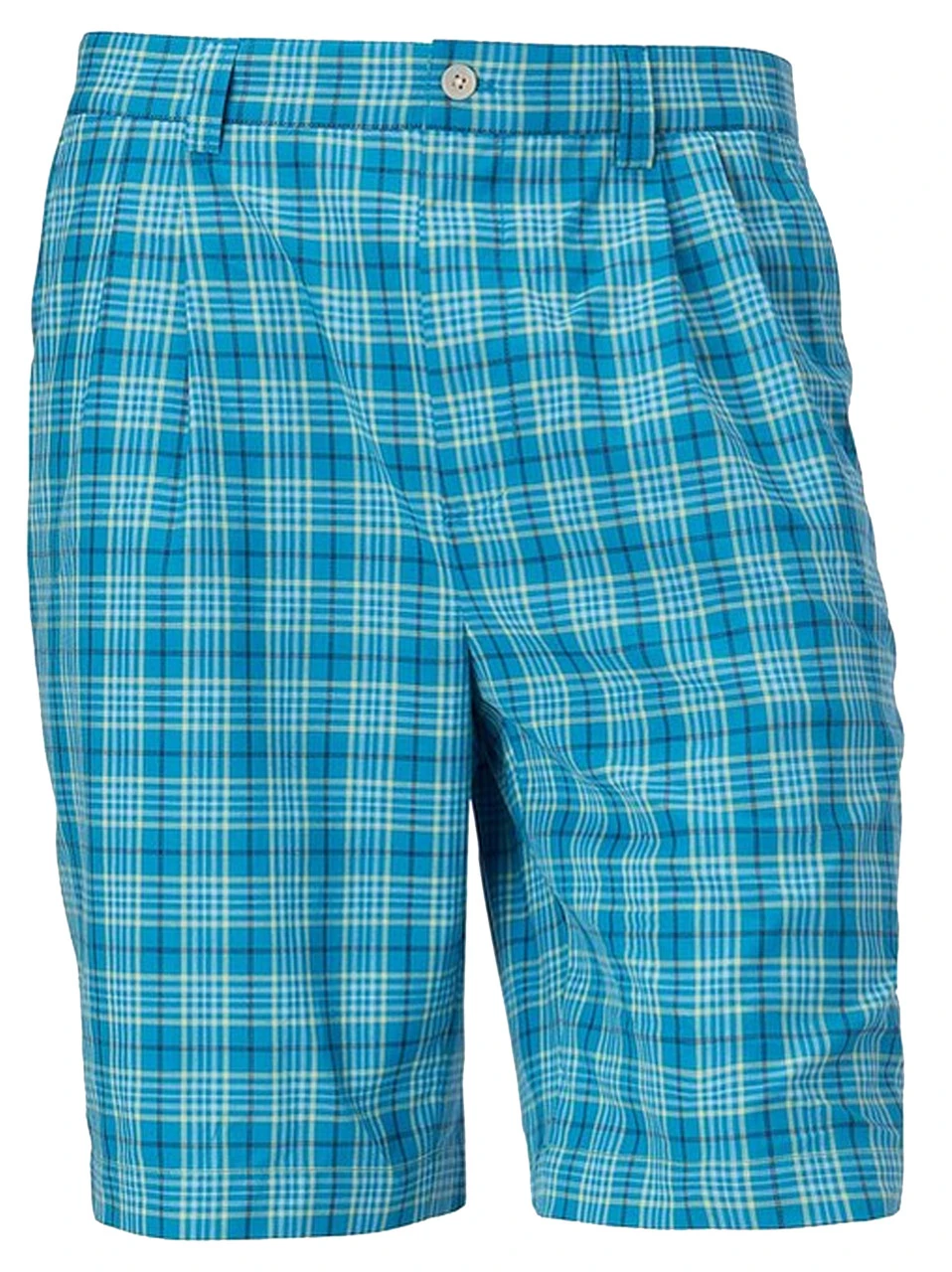 Cutter & Buck McKinley Blue Plaid Pleated Shorts 44, 50, 54 3 Cutter & Buck McKinley Blue Plaid Pleated Shorts 44, 50, 54