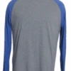 Everyday Essentials Raglan Baseball Style Long Sleeve Tees 4 Colors 2X, 3X -Fanatics Shop EDBRaglanBlue 33963.1682698528