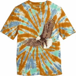King Size Eagle Tie Dye Tee Shirt 8XT