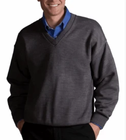 Edwards Acrylic Jersey Knit V-Neck Sweater 6 Colors 2X, 3X, 4X, 5X