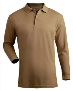 Edwards Long Sleeve Pique Polo 4 Colors 2X, 3X, 4X, 5X -Fanatics Shop Edwards Tan 22767.1459359509