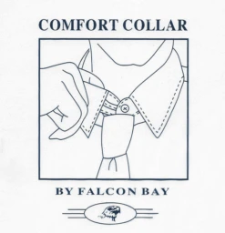 Falcon Bay Comfort Collar Long Sleeve Black Dress Shirt, Neck Sizes 18, 18.5, 19, 20 -Fanatics Shop FBayComfCollar 34393.1620933828