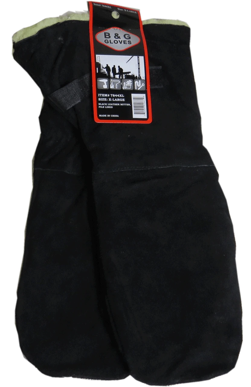 B&G Black Suede Extra Extra Large Snowmobile Mittens 3 B&G Black Suede Extra Extra Large Snowmobile Mittens