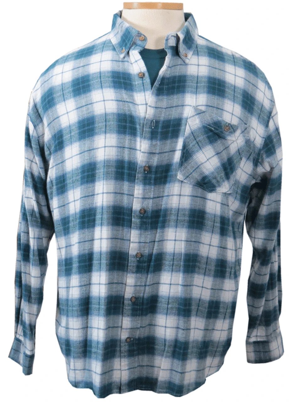 Catalog Label Teal Plaid Flannel Shirt 3X 3 Catalog Label Teal Plaid Flannel Shirt 3X