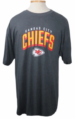 Fanatics Kansas City Chiefs Heather Charcoal Short Sleeve Tee Shirt 5X, 5XT