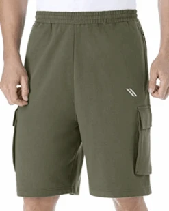 King Size Sport Olive Green Moisture Wicking Cargo Shorts LT, XL, XLT, 2X, 2XT, 3X, 3XT