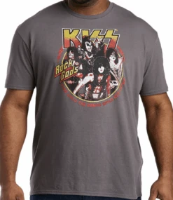 KISS Rock Gods Slate Gray Short Sleeve Tee Shirt 3X, 5X, 8X
