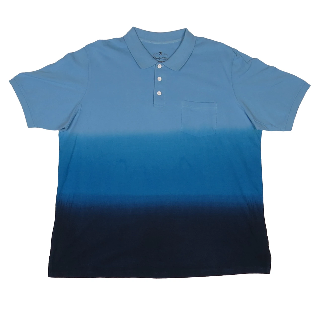 Liberty Blues Gradual Faded Polo, 2 Colors, XL, 2X, 2XT, 3X, 3XT, 4X, 4XT, 5X, 5XT 4 Liberty Blues Gradual Faded Polo, 2 Colors, XL, 2X, 2XT, 3X, 3XT, 4X, 4XT, 5X, 5XT - Image 2