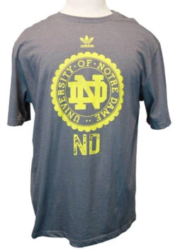 Adidas Notre Dame Seal Print Short Sleeve Tee, 2X, 2XT