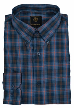 F/X Fusion Long Sleeve Sport Shirts 14 Patterns LT, 4XT, 5X, 5XT, 6X, 6XT -Fanatics Shop Navyorangemultiplaid 46018.1624371108