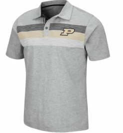 Colosseum Stinson Purdue Heather Gray Polo 2X, 3X, 4X