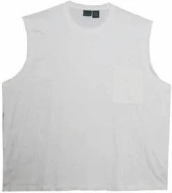 Scandia Woods White Sleeveless Pocket Tee 5X