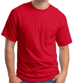Sovereign Pocket Tees, Assorted Colors, 3X, 3XT, 4X, 4XT, 5X, 8X -Fanatics Shop Sovereign Red 20647.1531505457