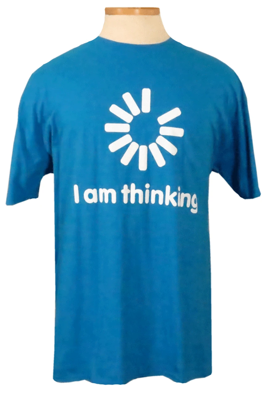 Thinking Short Sleeve Printed Tee Shirt 2 Colors 2X, 3X, 5X 4 Thinking Short Sleeve Printed Tee Shirt 2 Colors 2X, 3X, 5X - Image 2