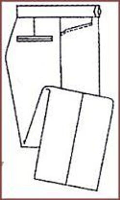 Ascott Browne Gabardine Twill Brown Beltless Pants 46, 48, 52, 58, 62 -Fanatics Shop ascotbrowndrawing 40511.1567613227