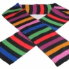 Black Multi Color Stripe Knit Scarf, One Size -Fanatics Shop blkmltistrscrf 17424.1700066076