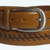 Arden Leather Company Glazed Cowhide Brown Stitch Belt Size 46 -Fanatics Shop brnstitchbelt 52780.1690999666