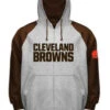 NFL Cleveland Browns Full Zip Raglan Hoodie XLT, 3X -Fanatics Shop brownsfziphoodie 03379.1585241564