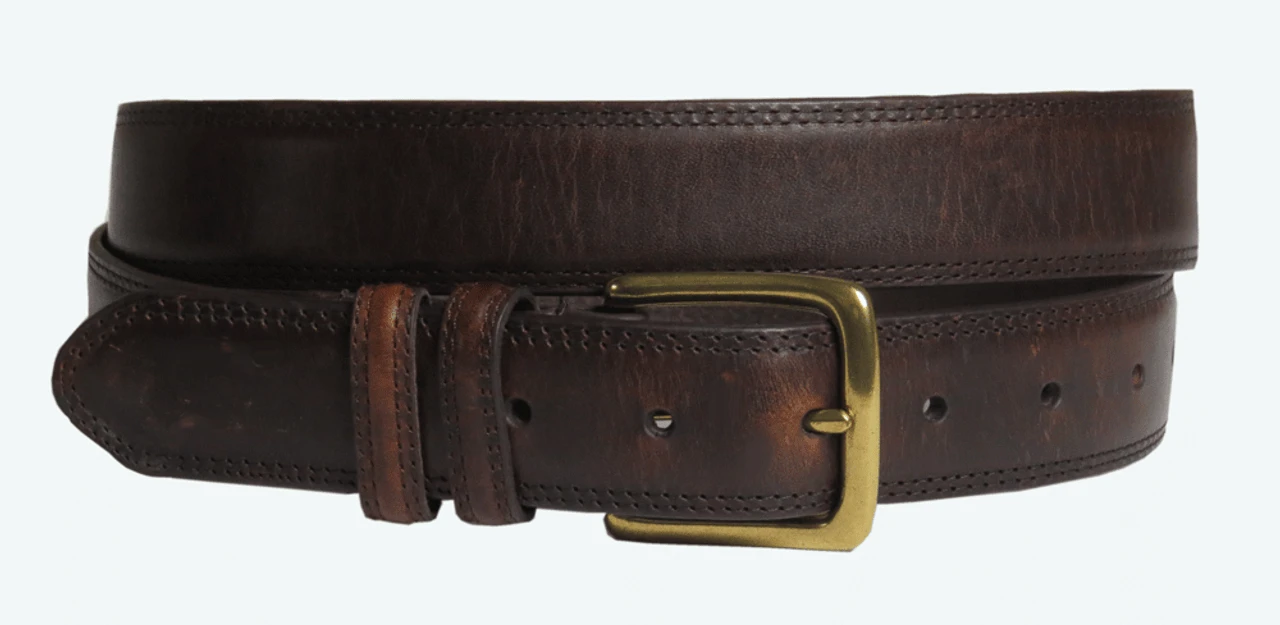 Canterbury Brown Oil Tanned Leather Belt Size 44 3 Canterbury Brown Oil Tanned Leather Belt Size 44