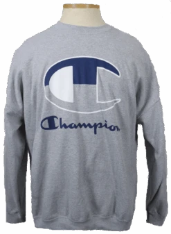 Champion Heather Gray Crew Neck "Big C" Logo Sweatshirt 2X