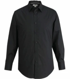 Edwards Long Sleeve Stretch Broadcloth Sport Shirt 5 Colors 3X, 4X, 5X, 6X -Fanatics Shop edsstrtchbrdclthblk 81068.1698775463