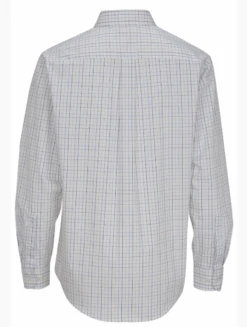 Edwards Poplin Tattersall Print Long Sleeve Sport Shirt 3 Colors 2X, 3X, 4X, 5X, 6X -Fanatics Shop edstattersallkhakiback 94352.1659469314