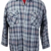 Falcon Bay Gray, Navy & Red Plaid Flannel Shirt 3X, 5X -Fanatics Shop fbayGryNavyRed 65871.1692291974