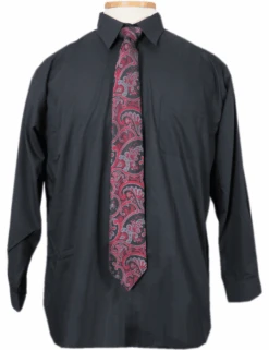 Falcon Bay Comfort Collar Long Sleeve Black Dress Shirt, Neck Sizes 18, 18.5, 19, 20 -Fanatics Shop fbayblack2 65200.1689093533