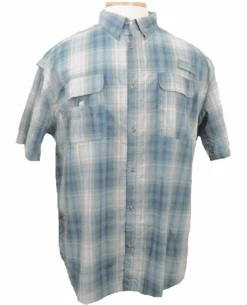Falcon Bay Olive & Tan Plaid Fishing Shirt 2XT, 3X, 3XT, 4X