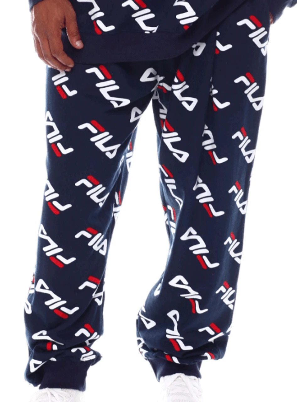Fila All Over Print Fleece Joggers 2X, 3X, 4X 4 Fila All Over Print Fleece Joggers 2X, 3X, 4X - Image 2