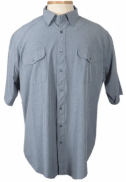 F/X Fusion Short Sleeve Stretch Fishing Style Shirt 3 Colors XLT, 2XT, 3X -Fanatics Shop fxfishshirtgry 51610.1694627286