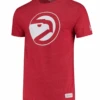 Mitchell & Ness Atlanta Hawks Heather Red Hardwood Classics Throwback Logo T-Shirt 3X -Fanatics Shop hawksteefront 54366.1613659341