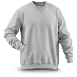 Cotton Works Heather Gray Crew Neck Sweatshirt, 3X