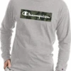 Champion Classic Jersey Long Sleeve Camo & Script Logo Tee Shirt 2 Colors 4XT