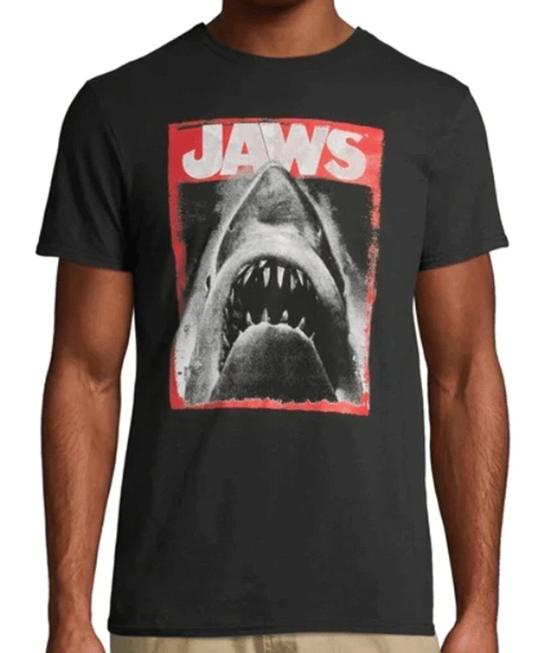Jaws Short Sleeve Crew Neck Printed Tee, 3X 3 Jaws Short Sleeve Crew Neck Printed Tee, 3X