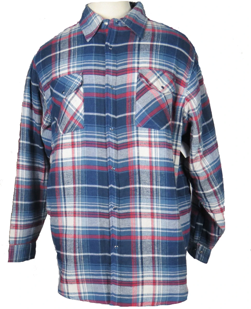 King Size Snap-Front Quilted Flannel 3 Colors 2X, 3X 3 King Size Snap-Front Quilted Flannel 3 Colors 2X, 3X