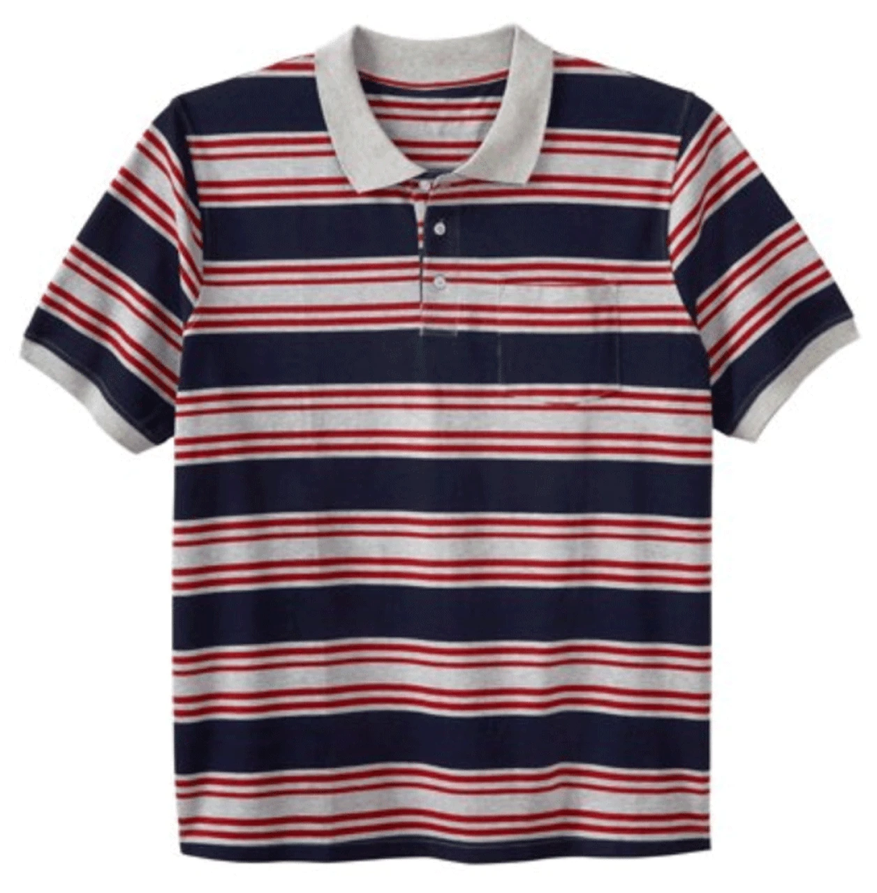 Liberty Blues Shrinkless Pique Striped Pocket Polo 2XT 3 Liberty Blues Shrinkless Pique Striped Pocket Polo 2XT