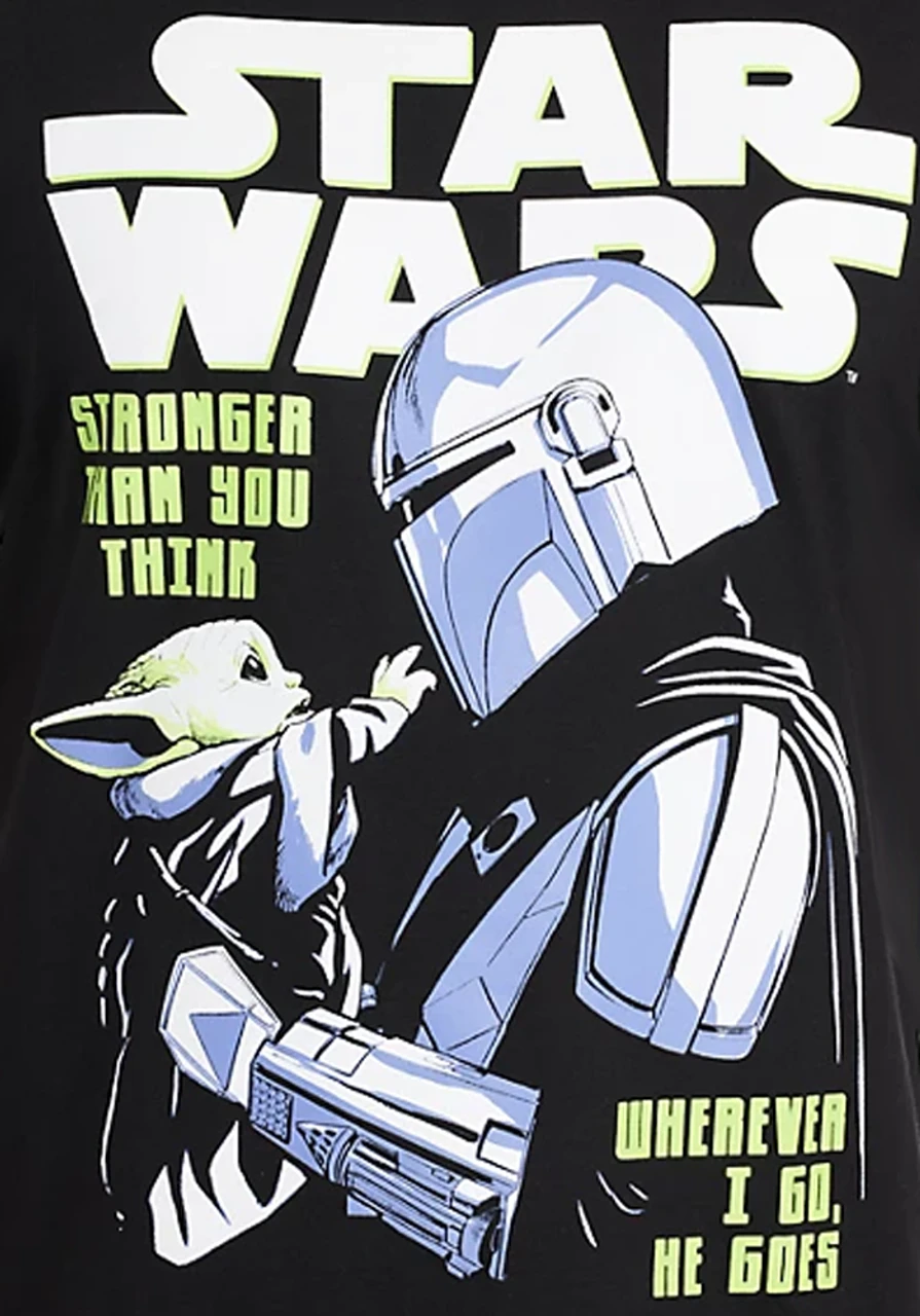 Star Wars Mandalorian And Grogu Pulp Cover Graphic Tee 3XT 4 Star Wars Mandalorian And Grogu Pulp Cover Graphic Tee 3XT - Image 2