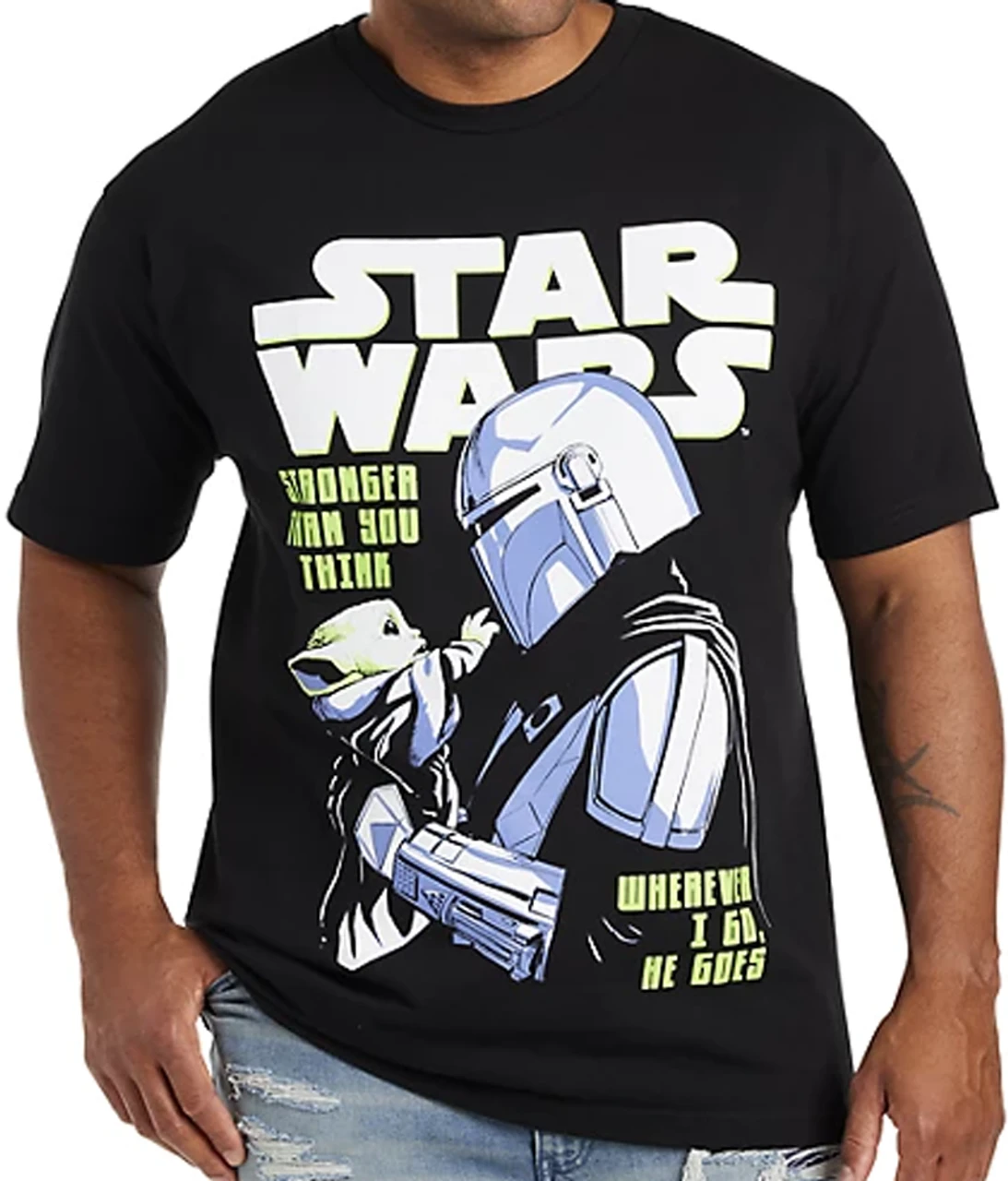 Star Wars Mandalorian And Grogu Pulp Cover Graphic Tee 3XT 3 Star Wars Mandalorian And Grogu Pulp Cover Graphic Tee 3XT