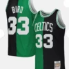 Mitchell & Ness Boston Cletics Larry Bird Black/Green Split NBA Jersey, 4X, 5X, 6X