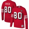 Mitchell & Ness San Francisco 49ers Jerry Rice Scarlet Retired Player Name & Number Long Sleeve Tee XLT, 2X -Fanatics Shop mnjerryricelstee 91725.1664376407