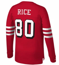 Mitchell & Ness San Francisco 49ers Jerry Rice Scarlet Retired Player Name & Number Long Sleeve Tee XLT, 2X -Fanatics Shop mnjricelsteeback 29662.1664376440