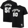 Mitchell & Ness David Robinson San Antonio Spurs Hardwood Classics Name & Number Tee 2X, 2XT, 3X, 6X -Fanatics Shop mnsaspurstee 89942.1664390102