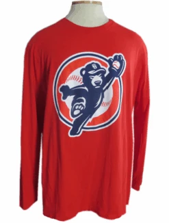 South Bend Cubs Alternate Logo Red Long Sleeve Tee 4X, 5X