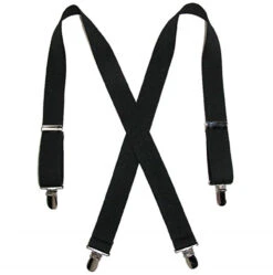 Original Suspender 1 1/4" Solid Color 54" Adjustable In Black, White