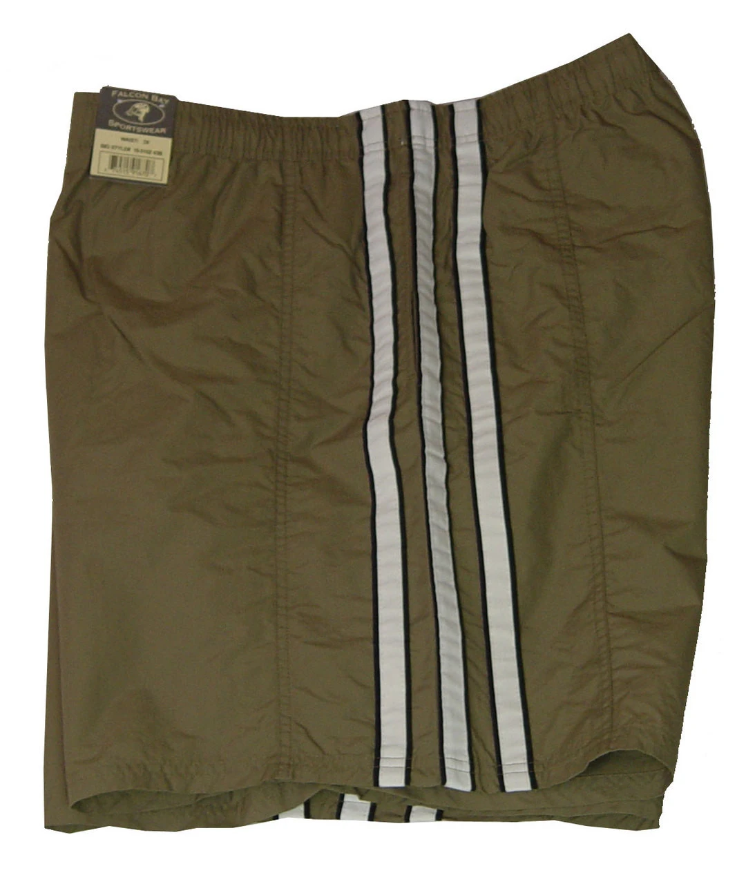 Falcon Bay Tan Swim Trunks With Stripes 3X, 4X 3 Falcon Bay Tan Swim Trunks With Stripes 3X, 4X