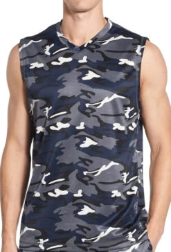 Vintage By Majestic International Athleisure Camo Muscle Shirt 2X, 3X