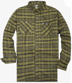 Wrangler Long Sleeve Flannel Shirt 6 Colors XLT, 2X, 2XT, 3X, 3XT, 4X, 4XT, 5X, 5XT, 6X -Fanatics Shop wrnglrflnlolive 17937.1705077823